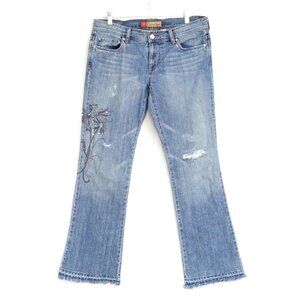 Vintage Y2K Old Navy Bootcut Low Rise embellished Jeans 10